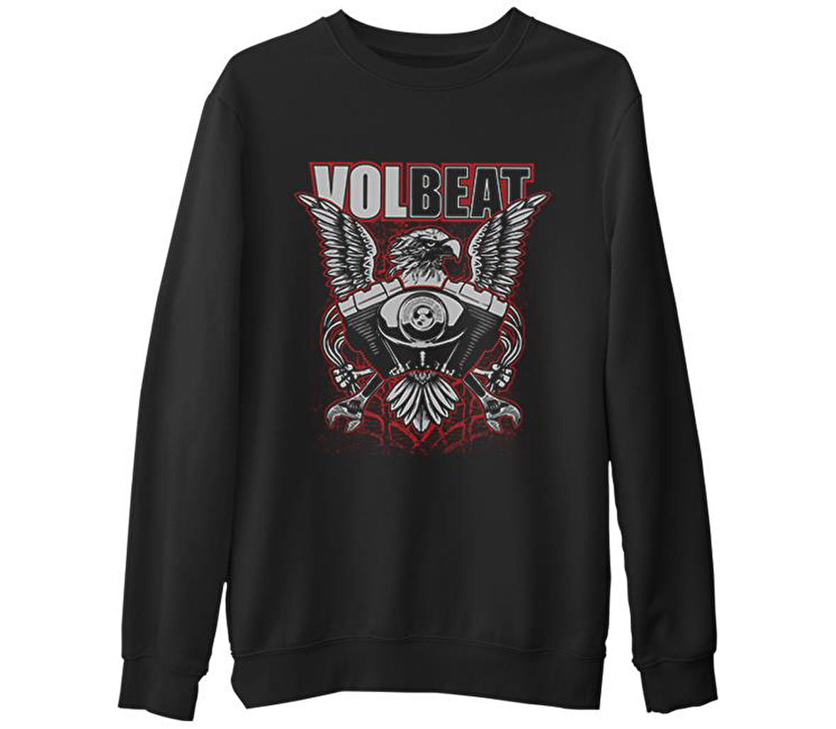 Volbeat - The Eagle  Siyah Erkek Kalın Sweatshirt