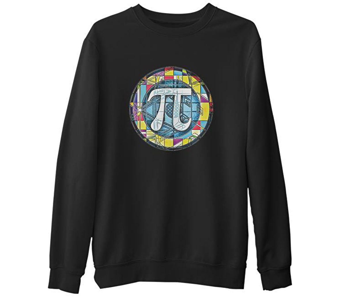 Matematik - Pi 5 Siyah Erkek Kalın Sweatshirt