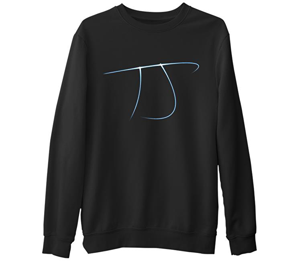 Matematik - Pi 11 Siyah Erkek Kalın Sweatshirt