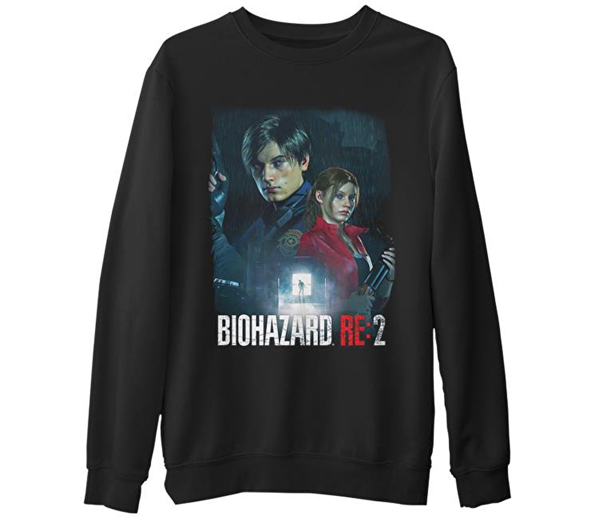 Resident Evil - Biohazard Siyah Erkek Kalın Sweatshirt