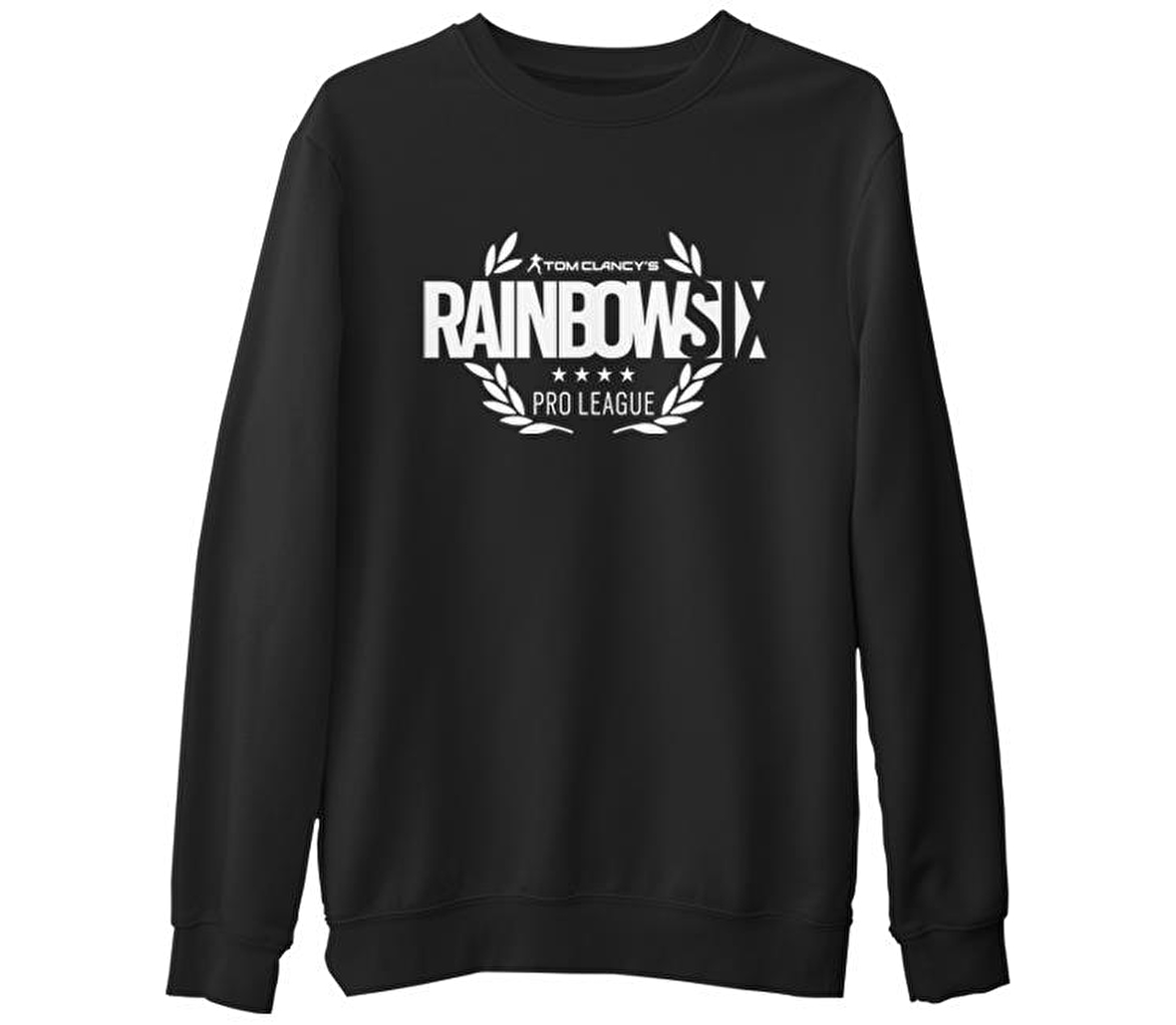 Rainbow Six - Pro Siyah Erkek Kalın Sweatshirt