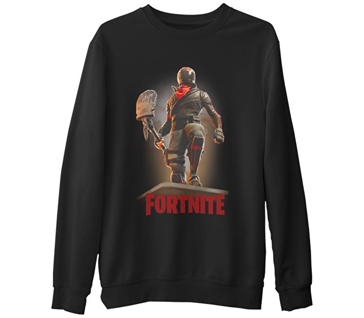 Fortnite - Horror Siyah Erkek Kalın Sweatshirt