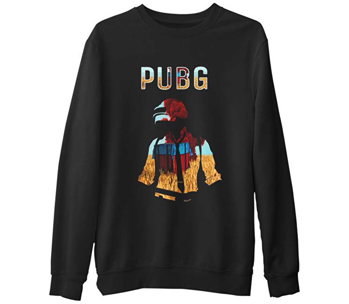PUBG - Red Storm Siyah Erkek Kalın Sweatshirt