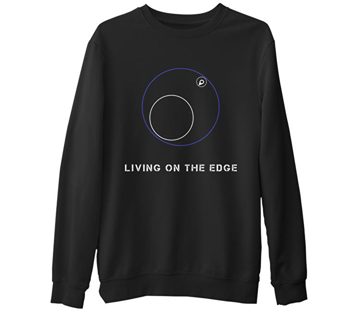 PUBG - Living on the Edge Siyah Erkek Kalın Sweatshirt