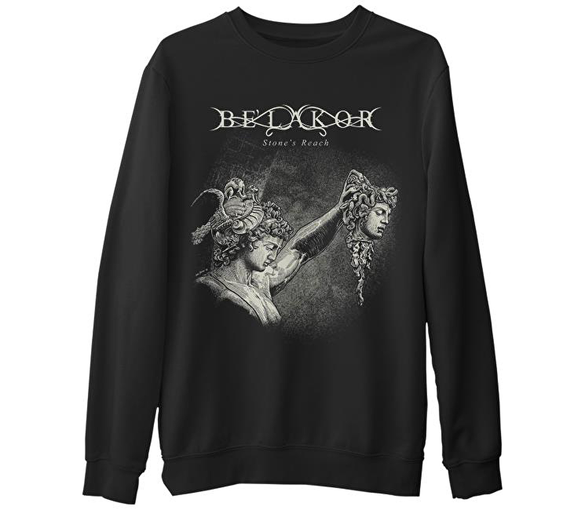 BeLakor - Stones Reach Siyah Erkek Kalın Sweatshirt
