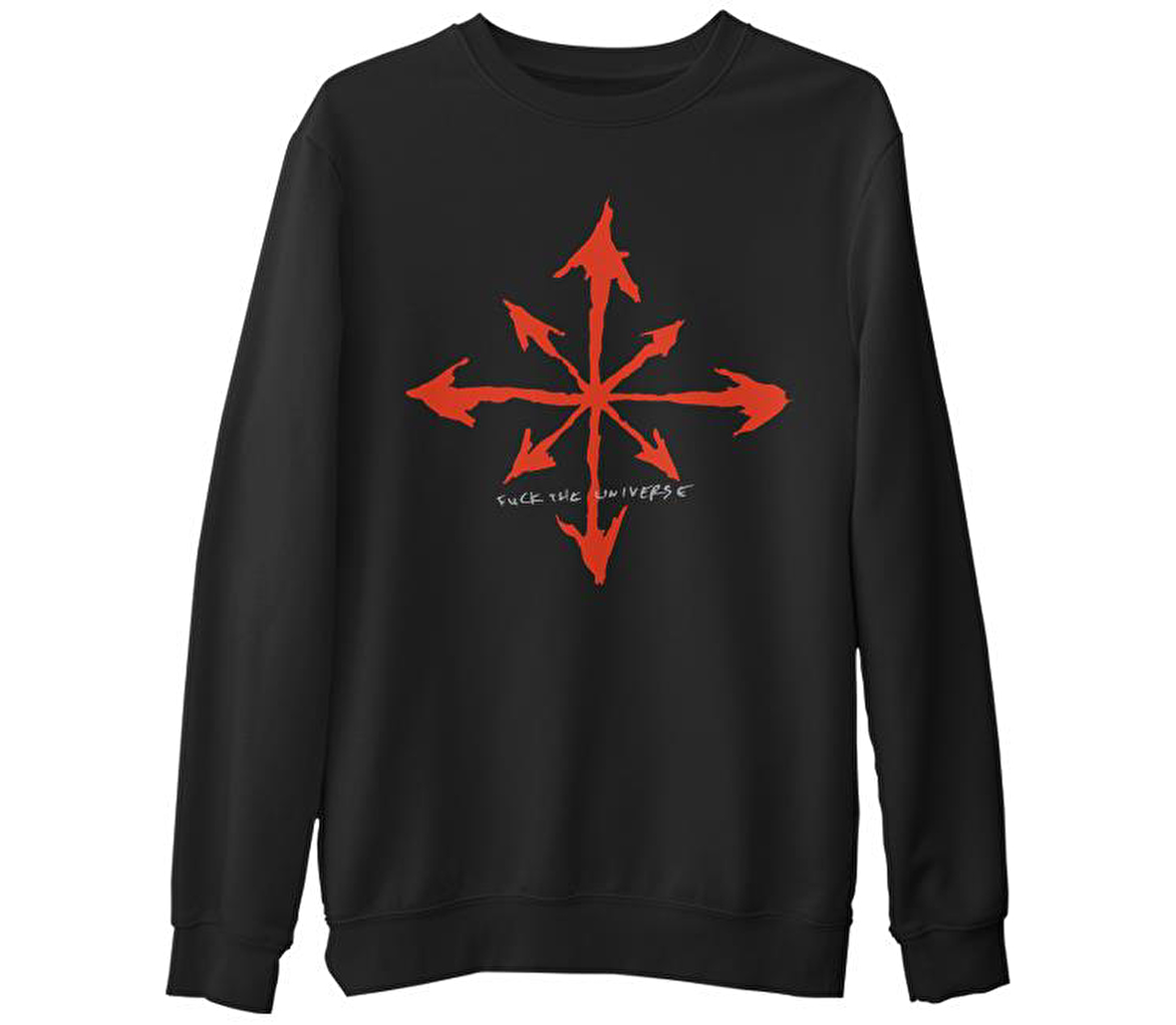 Craft - The Universe Siyah Erkek Kalın Sweatshirt