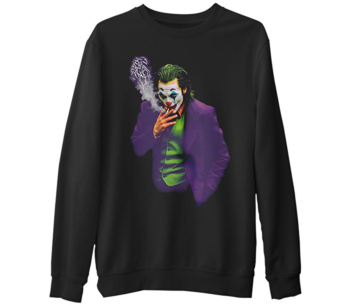 Joker - Arial Siyah Erkek Kalın Sweatshirt