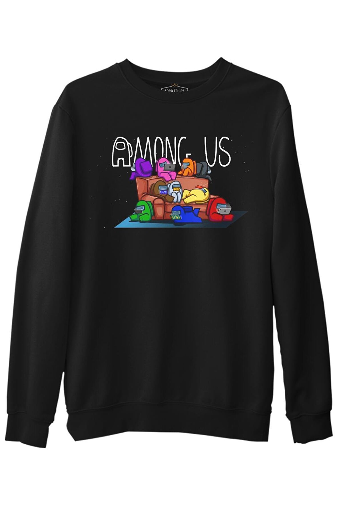 Among Us I Siyah Erkek Kalın Sweatshirt