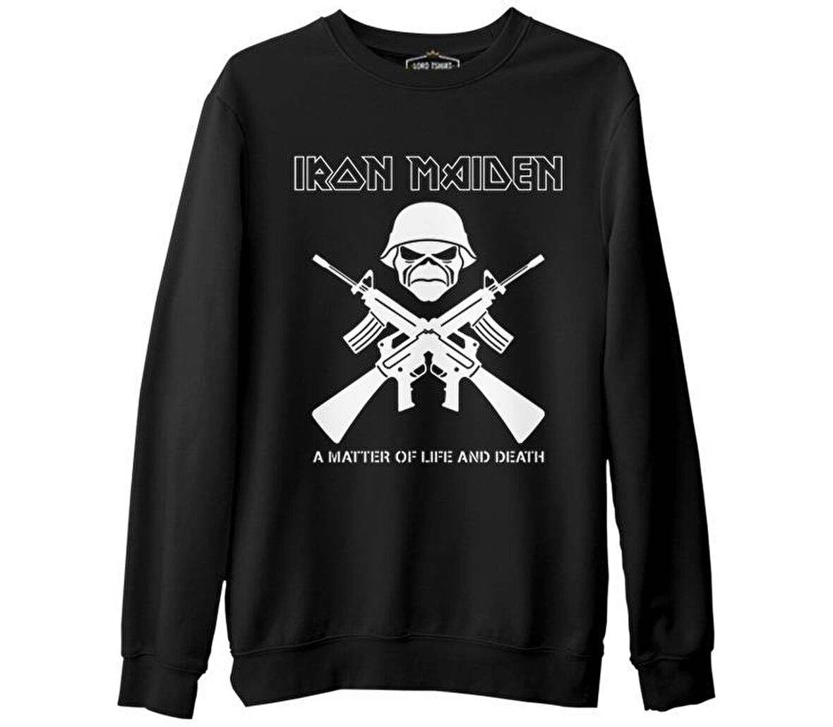 Iron Maiden - A Matter of Life and Death Siyah Erkek Kalın Sweatshirt