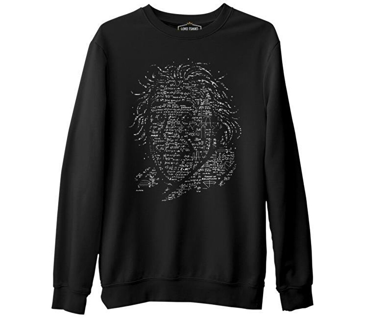 Einstein - Integrals Siyah Erkek Kalın Sweatshirt