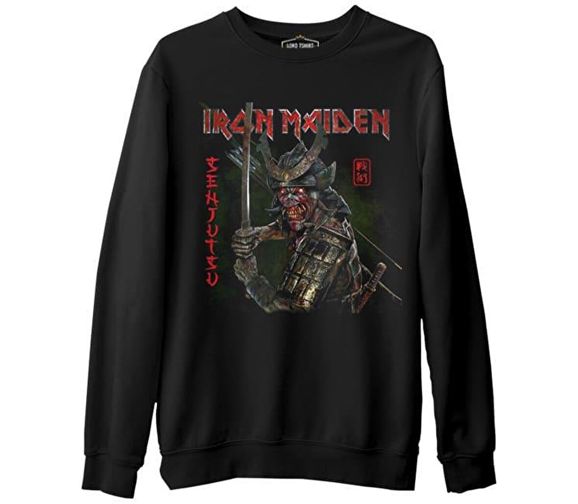 Iron Maiden - Senjutsu Siyah Erkek Kalın Sweatshirt