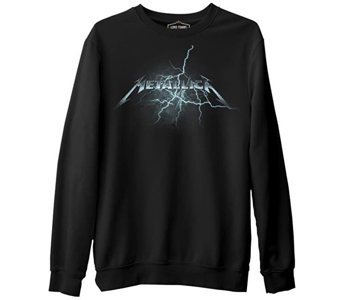 Metallica - Thunder Siyah Erkek Kalın Sweatshirt