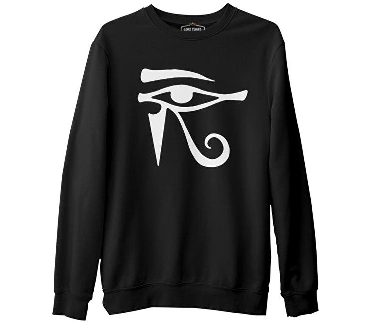Ra'nın Gözü - R Siyah Erkek Kalın Sweatshirt
