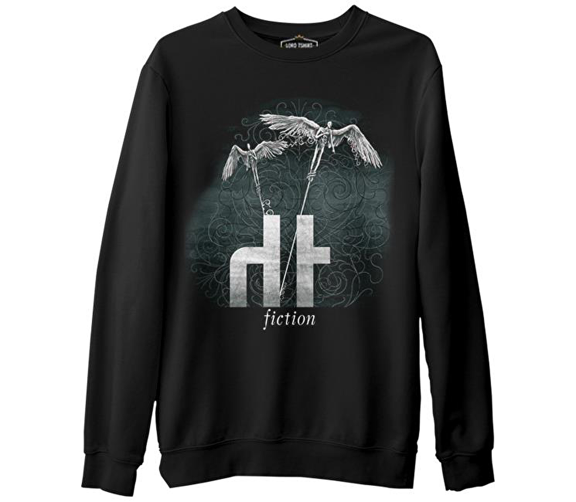 Dark Tranquility - Fiction Blue Siyah Erkek Kalın Sweatshirt