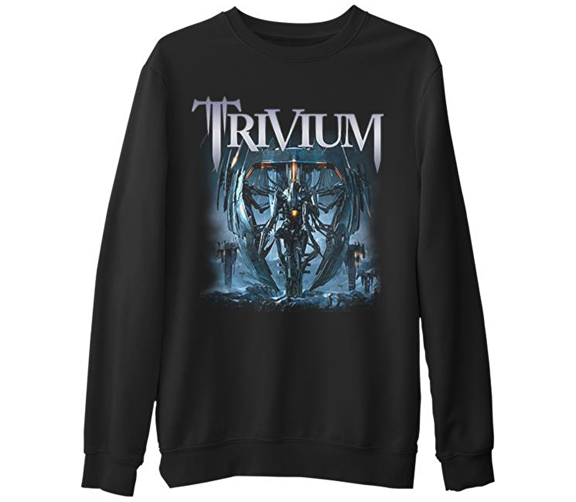 Trivium - Vengeance Falls  Siyah Erkek Kalın Sweatshirt
