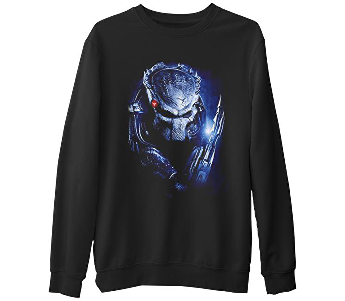 AVP - Predator  Siyah Erkek Kalın Sweatshirt