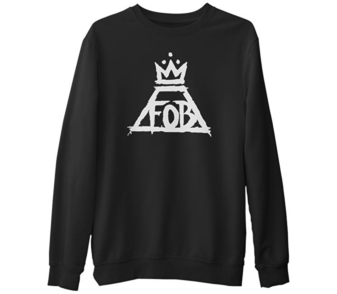 Fall Out Boy  Siyah Erkek Kalın Sweatshirt