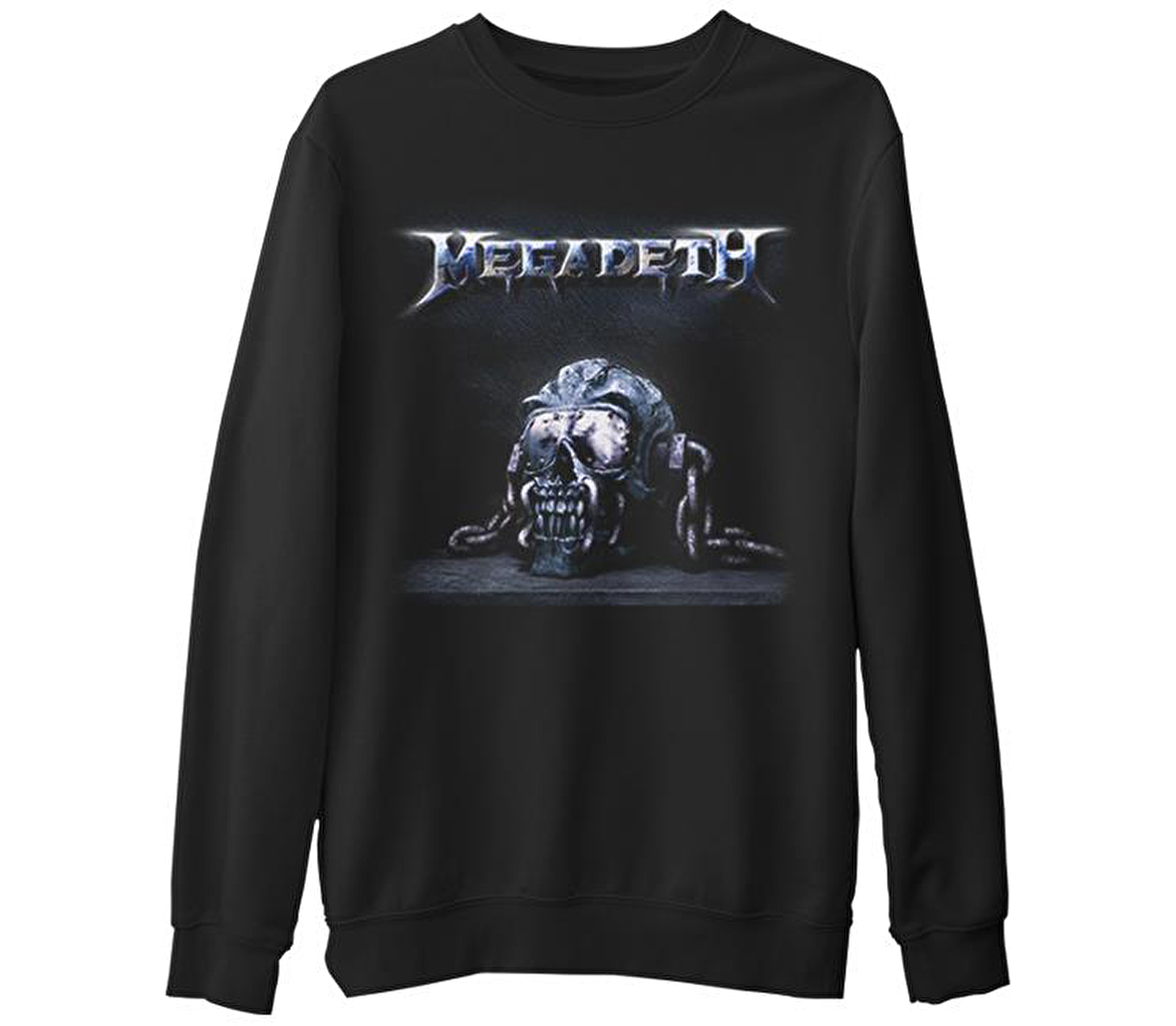 Megadeth - Vic 1  Siyah Erkek Kalın Sweatshirt