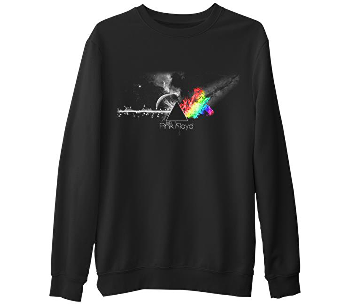 Pink Floyd - In Clouds  Siyah Erkek Kalın Sweatshirt