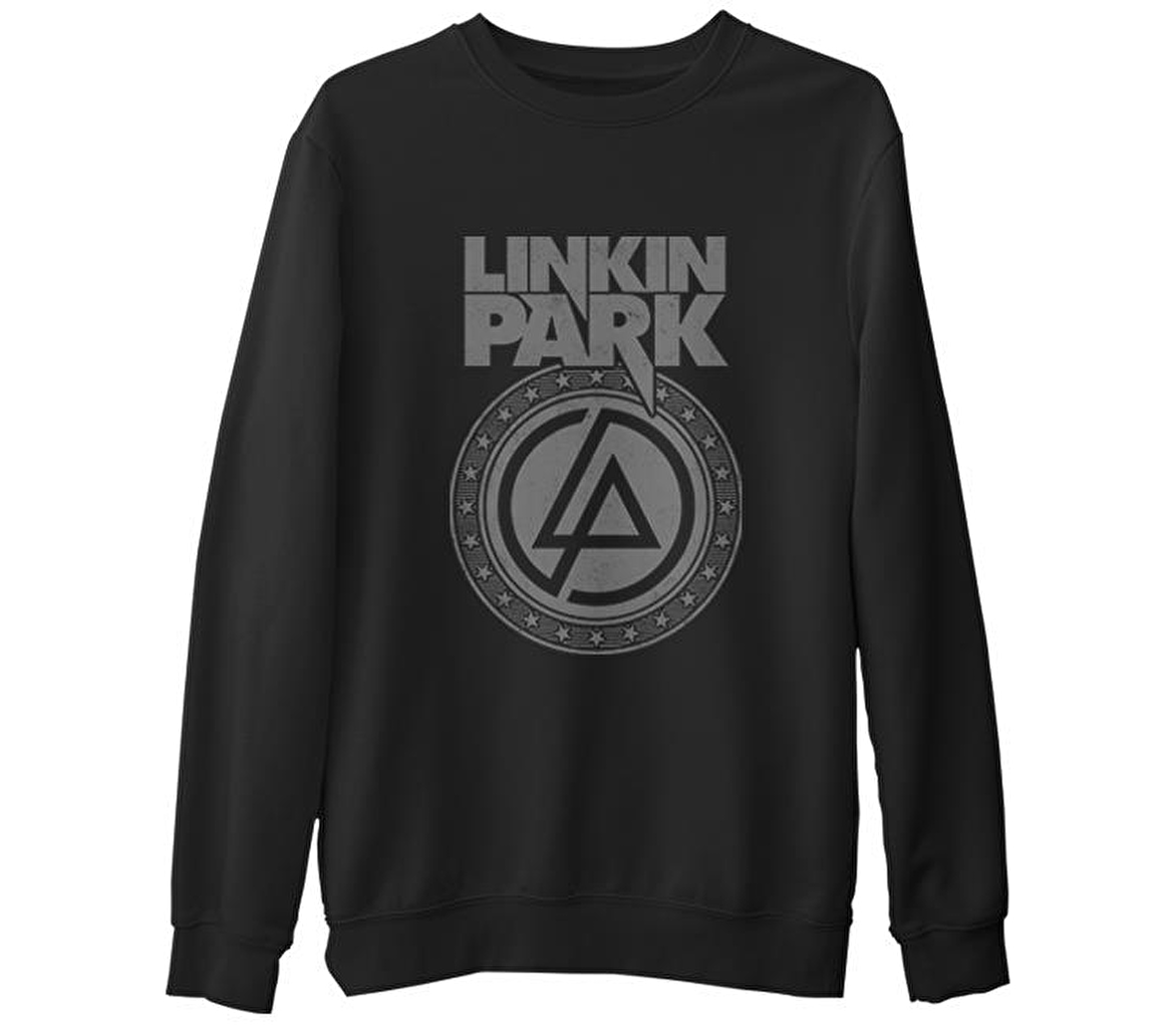 Linkin Park - Logo 2  Siyah Erkek Kalın Sweatshirt
