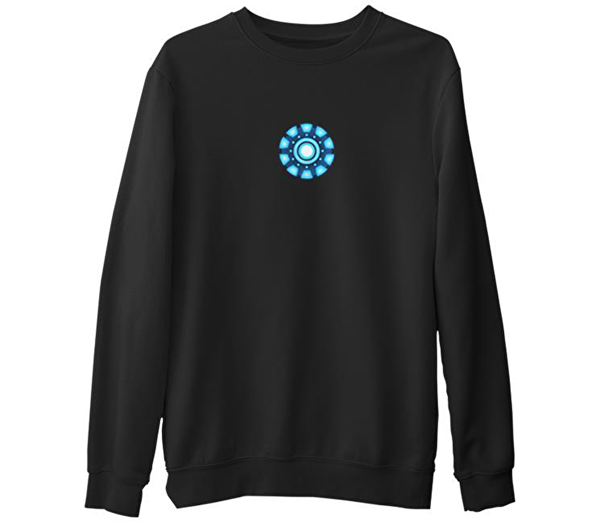 Arc Reactor 2  Siyah Erkek Kalın Sweatshirt