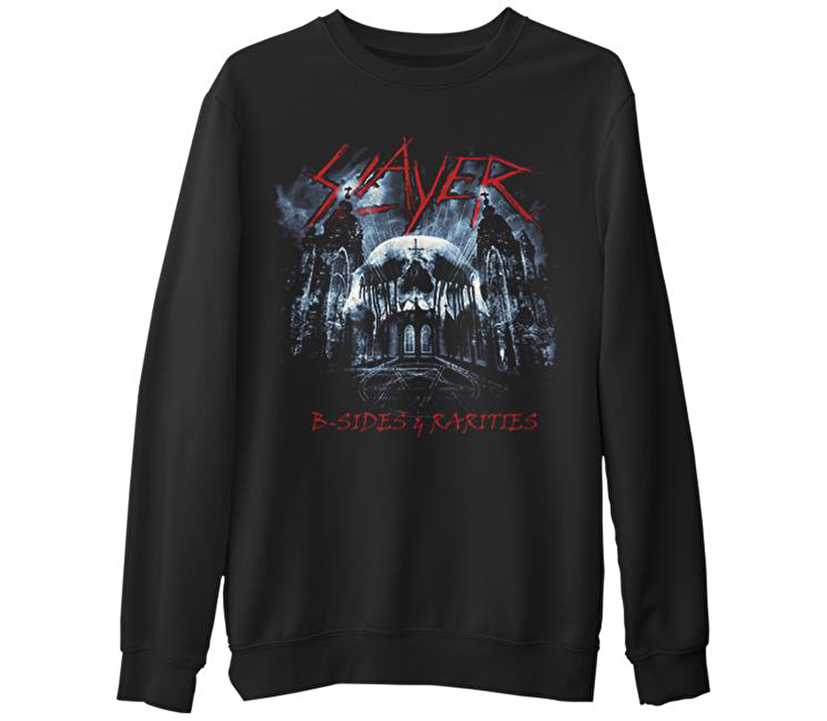 Slayer - B-Sides & Rarities  Siyah Erkek Kalın Sweatshirt
