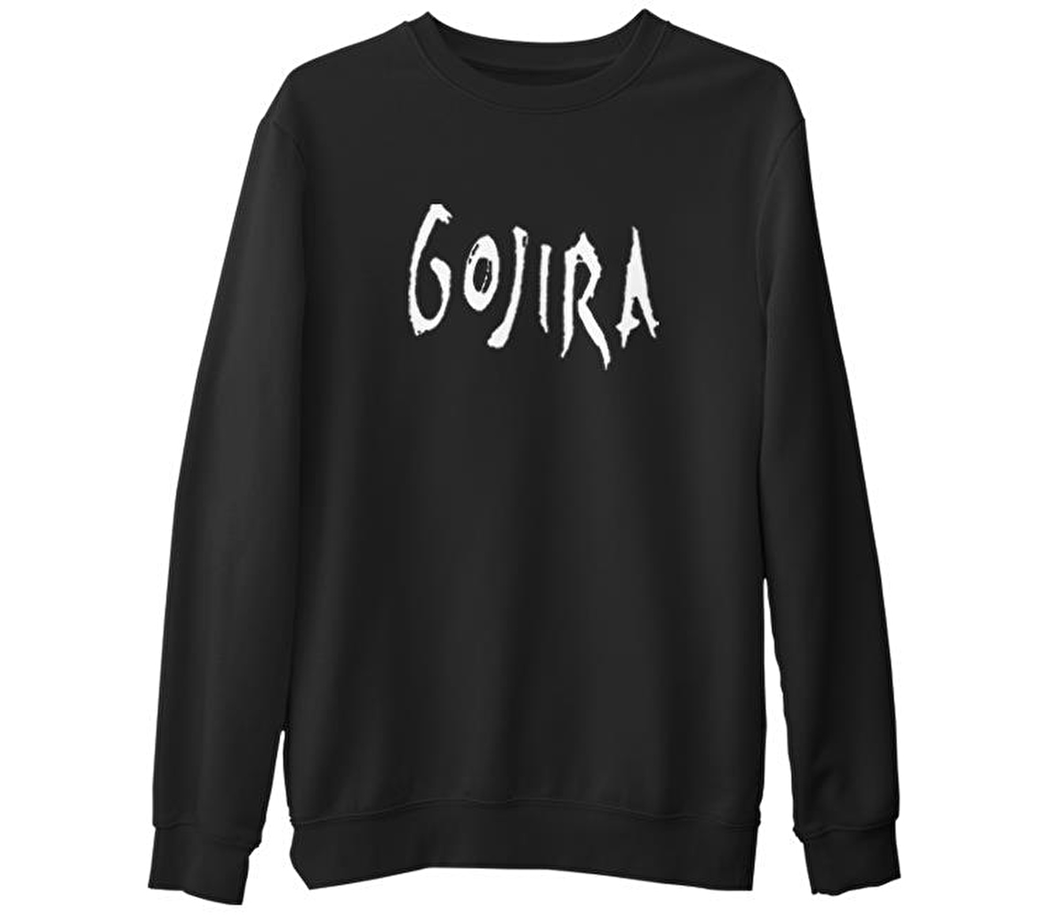 Gojira - Logo  Siyah Erkek Kalın Sweatshirt
