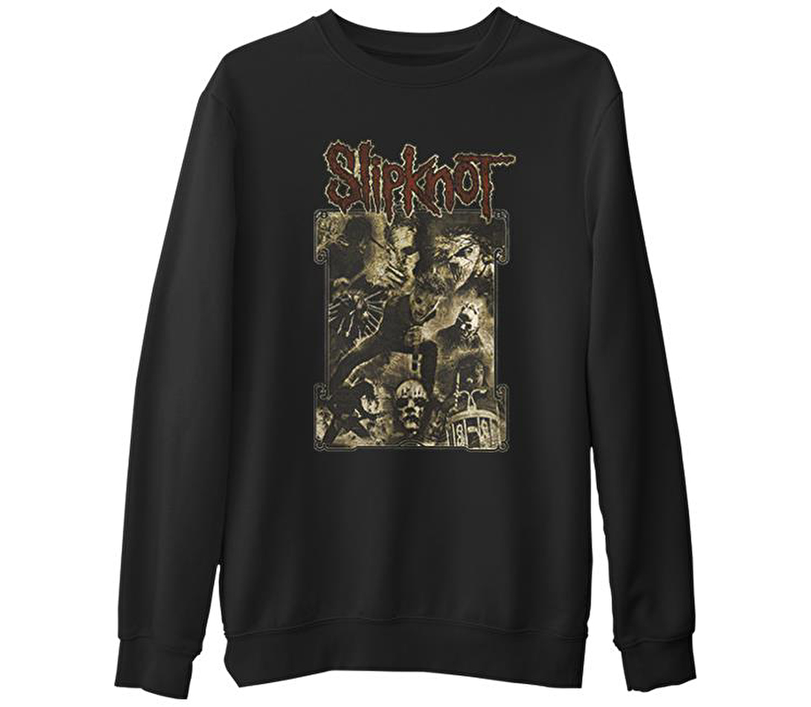 Slipknot  Siyah Erkek Kalın Sweatshirt