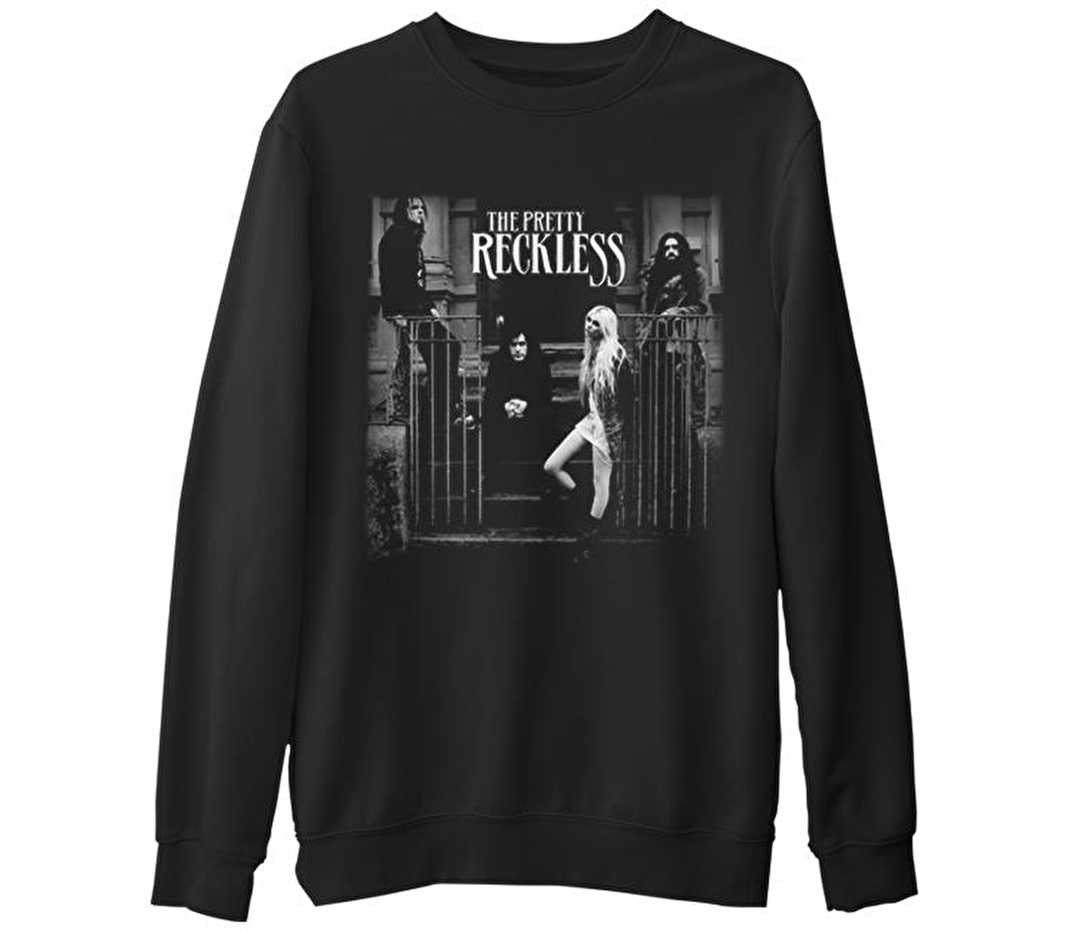The Pretty Reckless  Siyah Erkek Kalın Sweatshirt