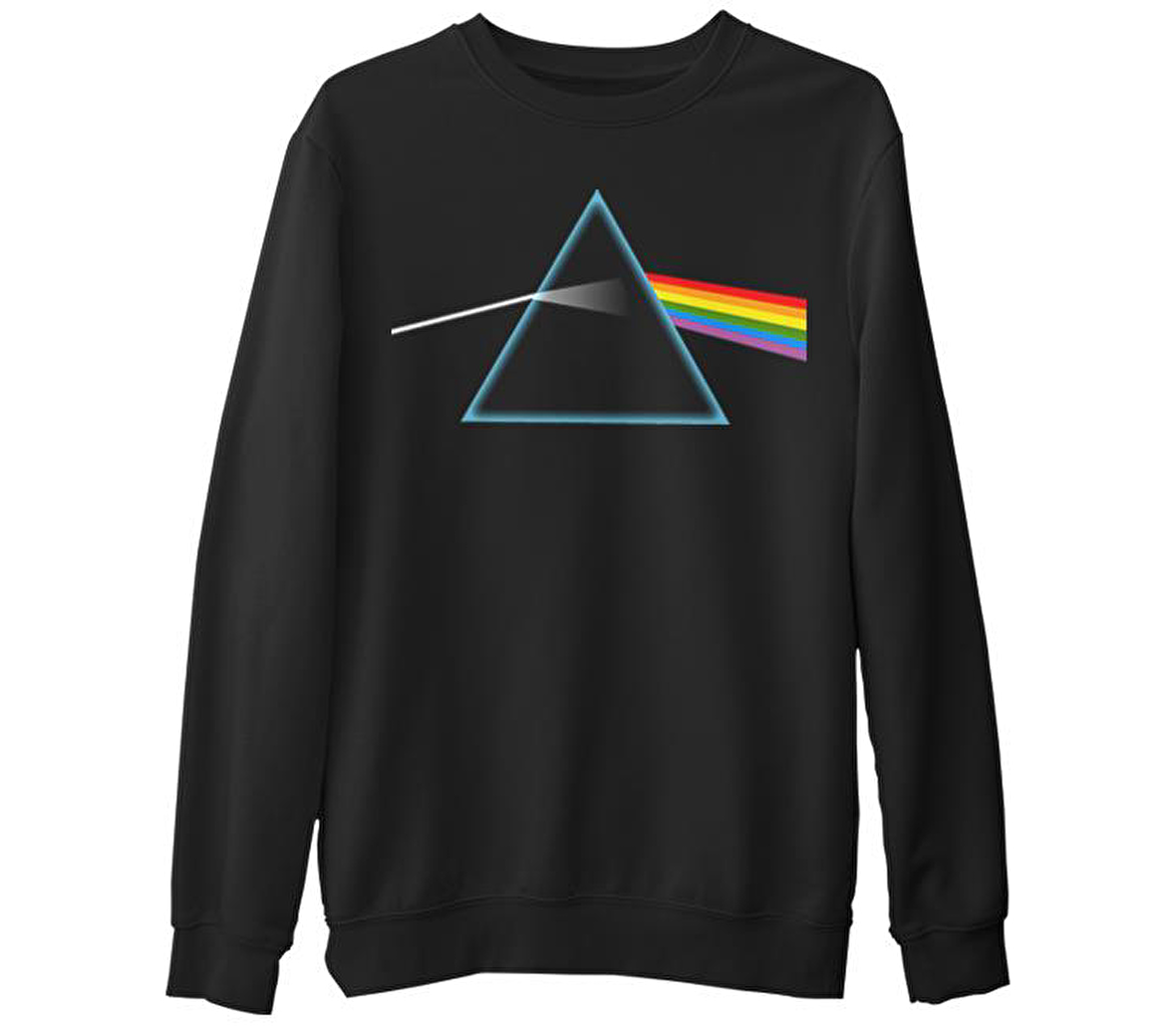 Pink Floyd - Dark Side of the Moon  Siyah Erkek Kalın Sweatshirt