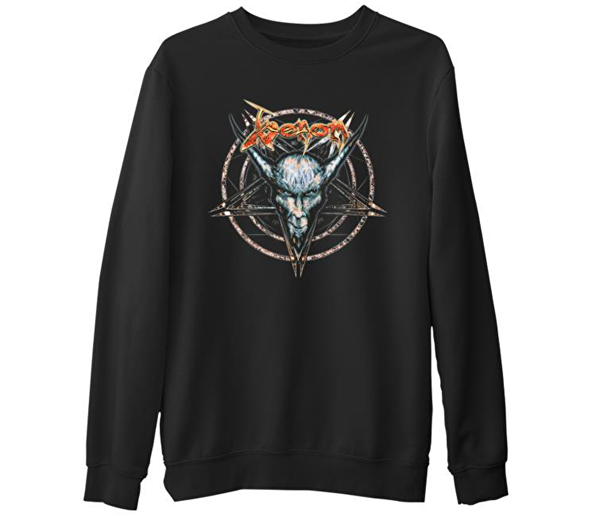 Venom  Siyah Erkek Kalın Sweatshirt