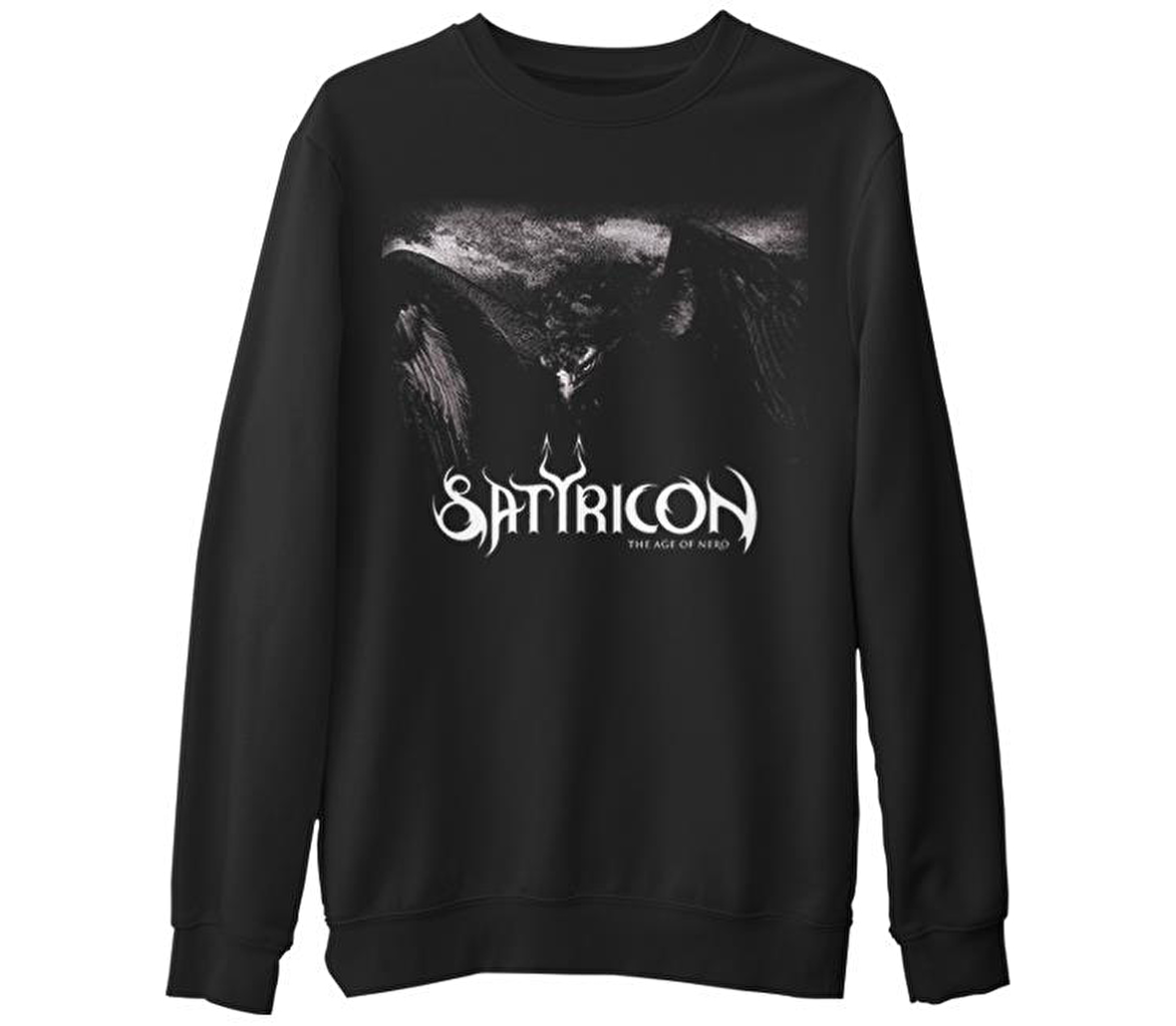 Satyricon - The Age of Nero  Siyah Erkek Kalın Sweatshirt