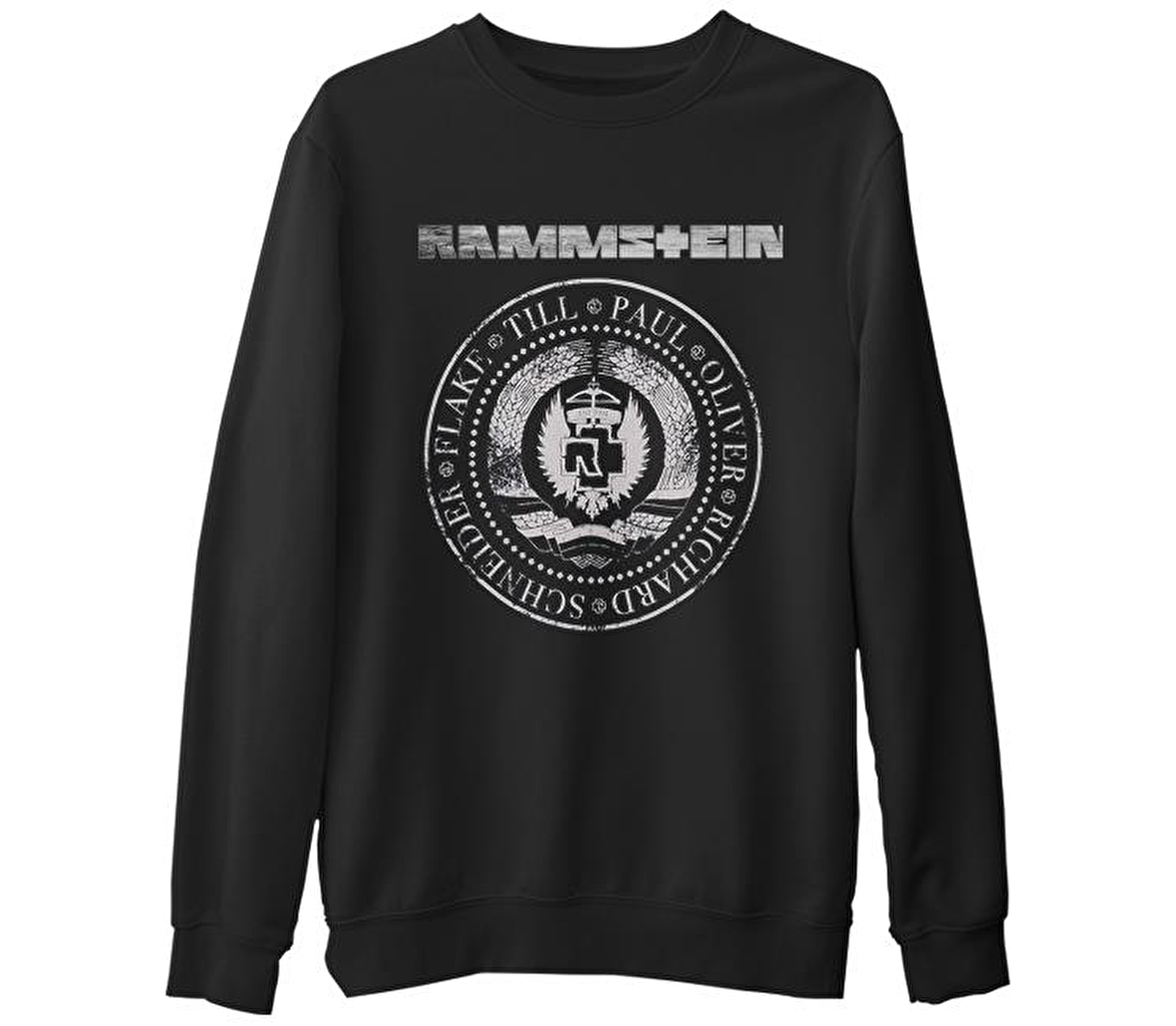 Rammstein - Est 1994  Siyah Erkek Kalın Sweatshirt