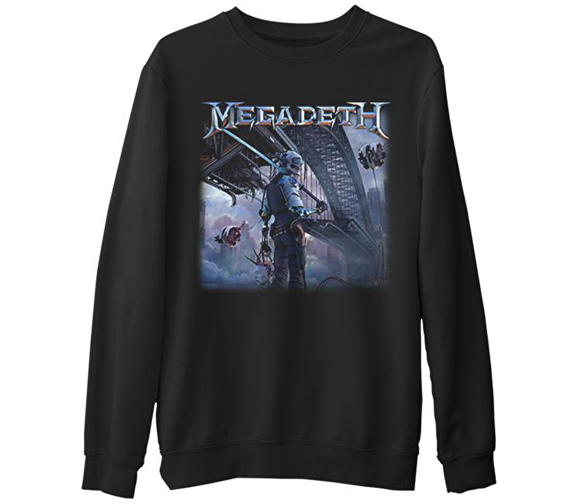 Megadeth - Dystopia  Siyah Erkek Kalın Sweatshirt