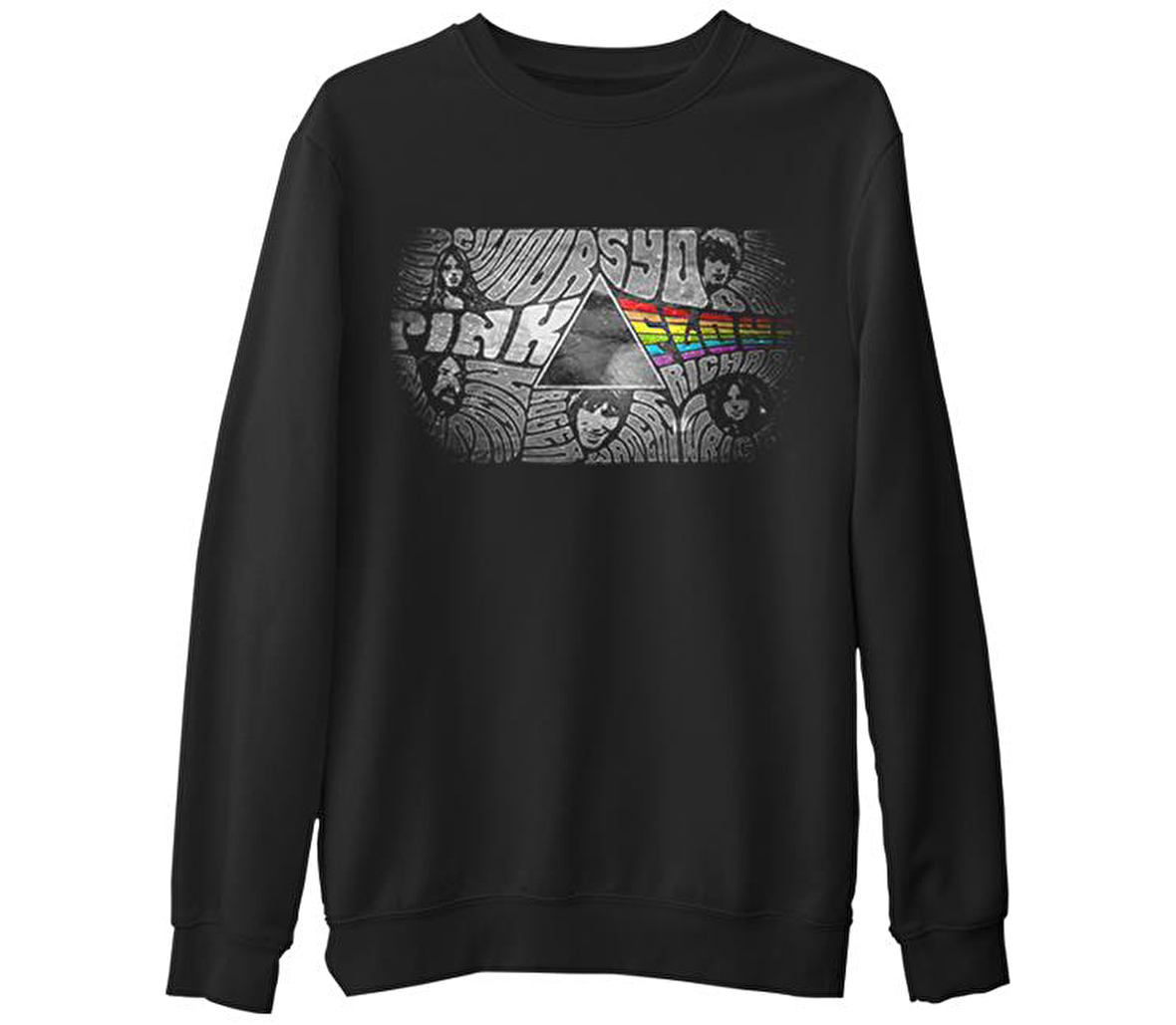 Pink Floyd - The Pink Side  Siyah Erkek Kalın Sweatshirt