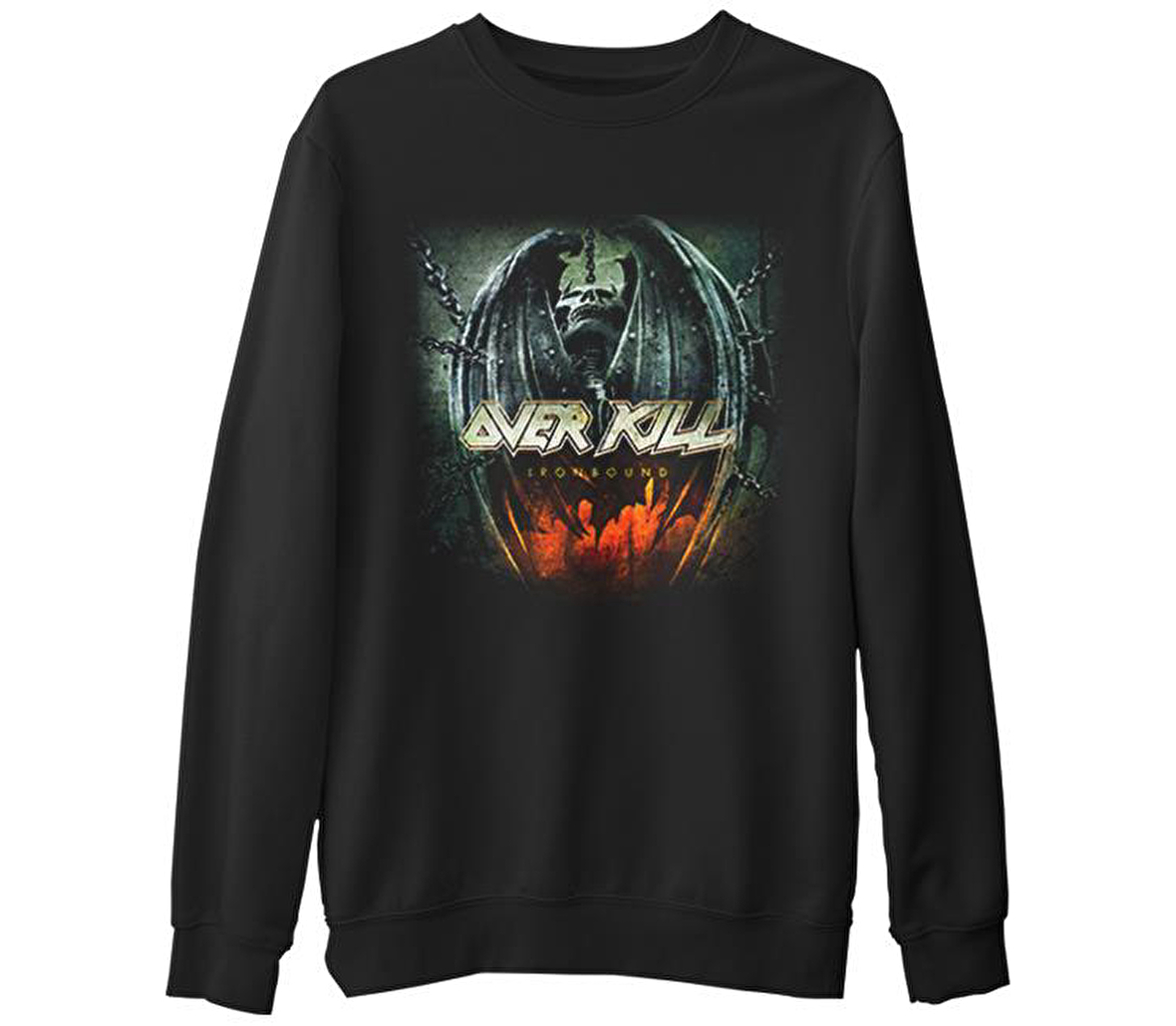Overkill - Iron Bound  Siyah Erkek Kalın Sweatshirt