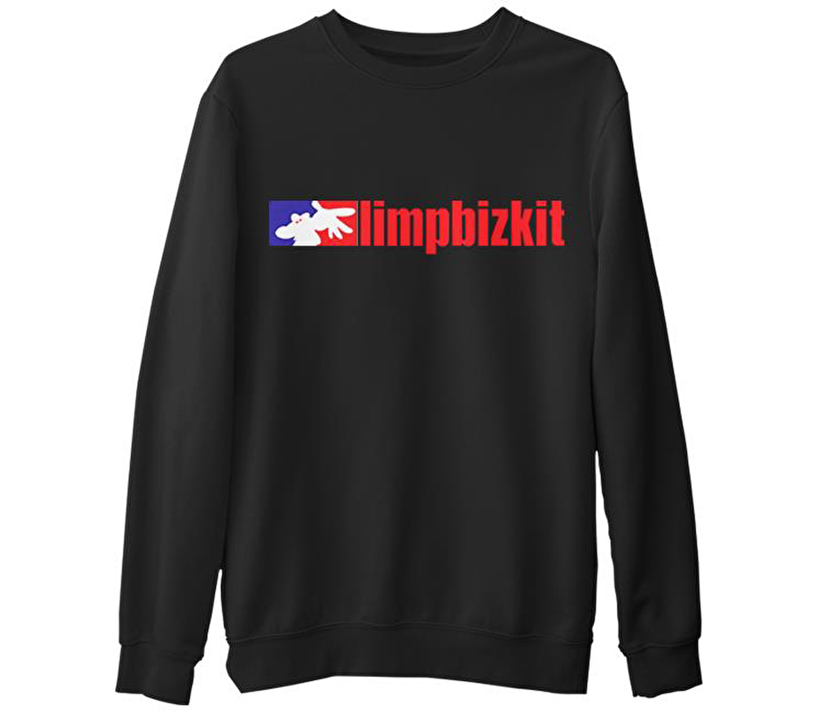 Limpbizkit - Logo  Siyah Erkek Kalın Sweatshirt