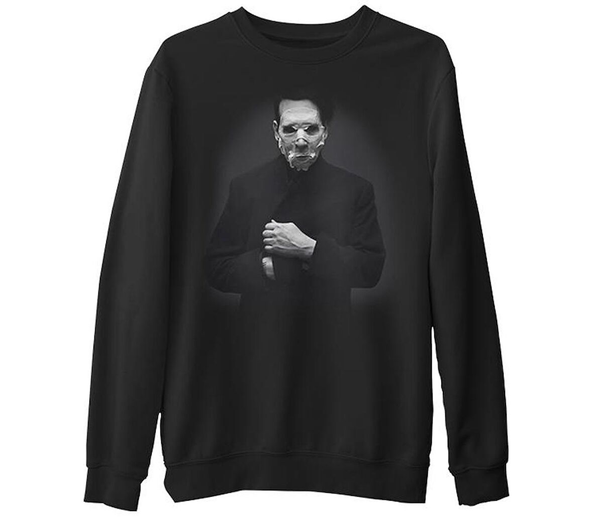 Marilyn Manson - Pale  Siyah Erkek Kalın Sweatshirt