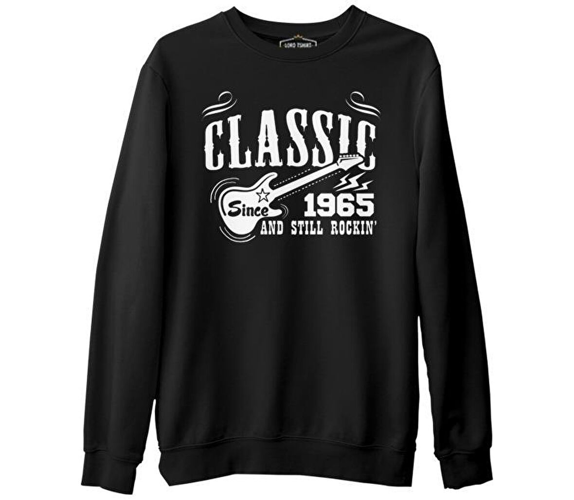 Since 1965  Siyah Erkek Kalın Sweatshirt