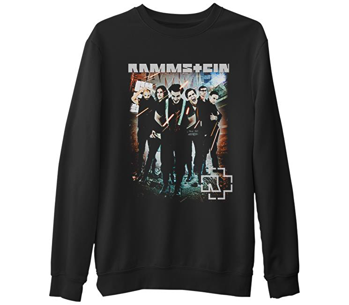 Rammstein - Nicht für Mich   Siyah Erkek Kalın Sweatshirt