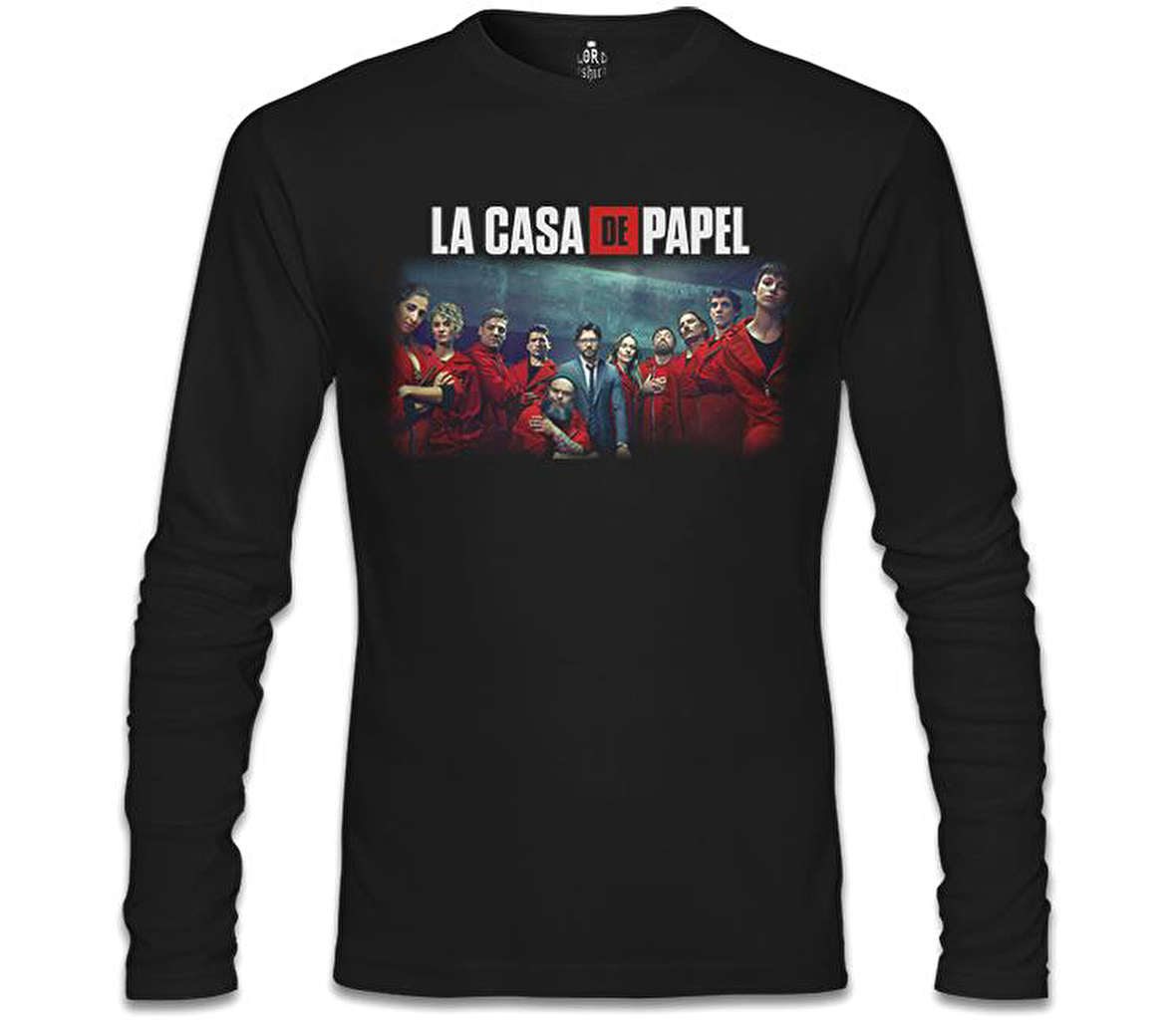 La Casa De Papel - All Siyah Erkek Sweatshirt