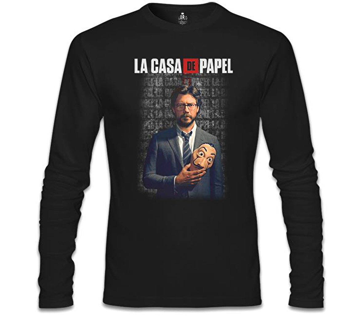 La Casa De Papel - Prof Dali Siyah Erkek Sweatshirt