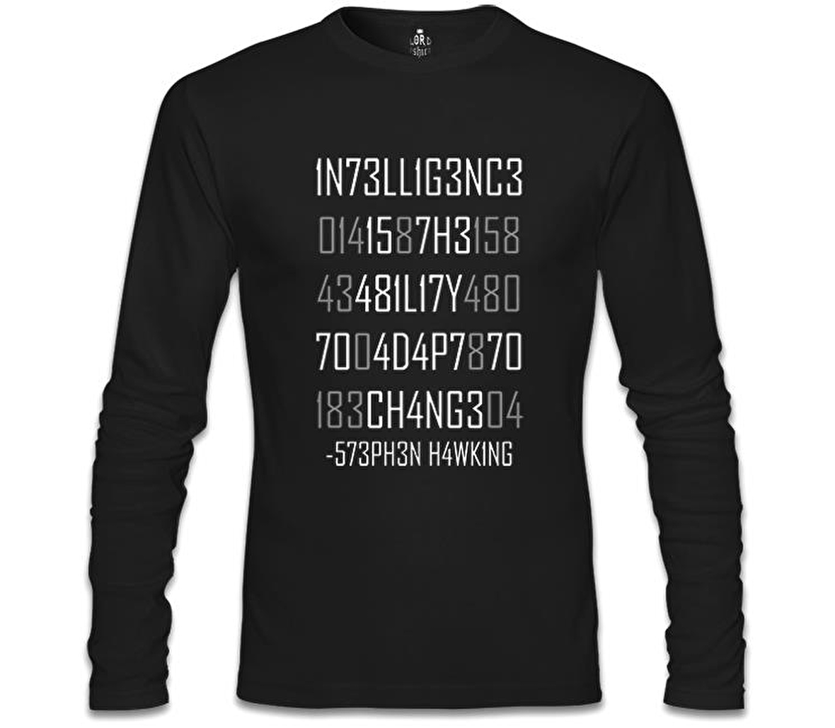 Stephan Hawking - Change Siyah Erkek Sweatshirt