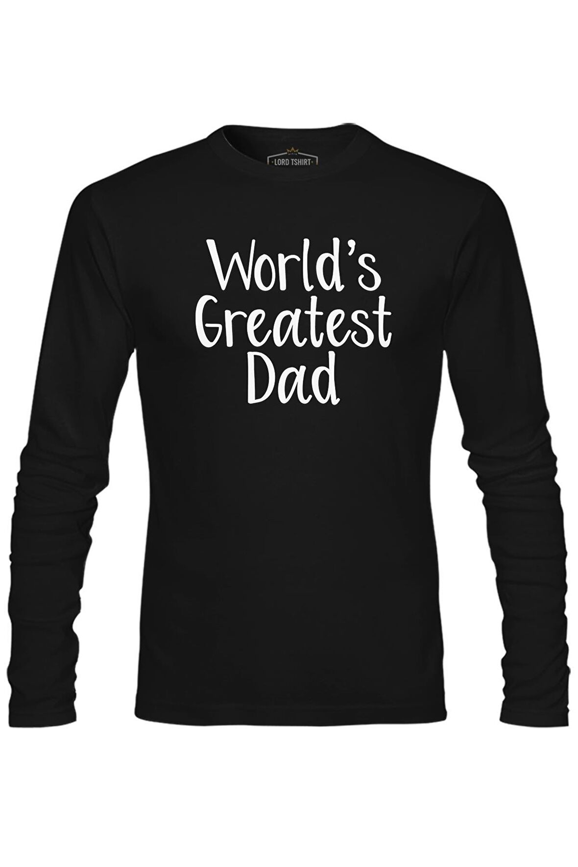 World's Greatest Dad Siyah Erkek Sweatshirt