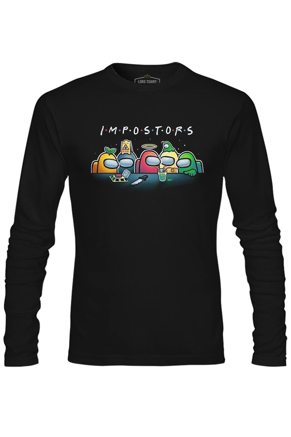 Among Us Impostors I Siyah Erkek Sweatshirt