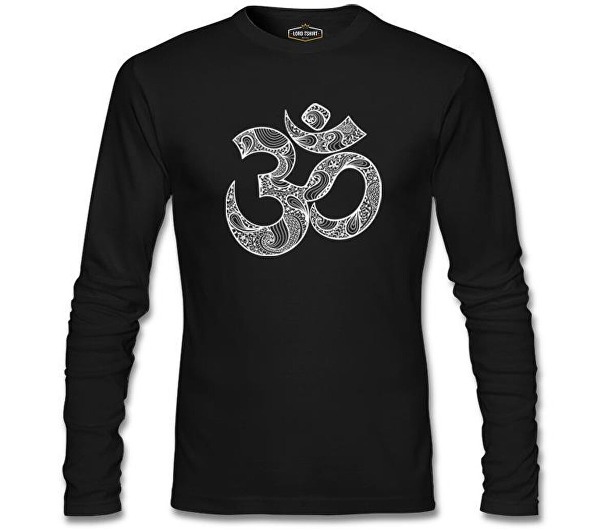 Yoga - Om Mandela Siyah Erkek Sweatshirt