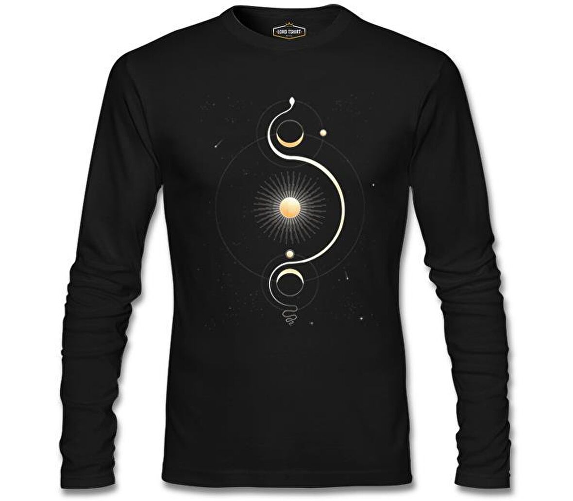 Güneş Yörünge Siyah Erkek Sweatshirt