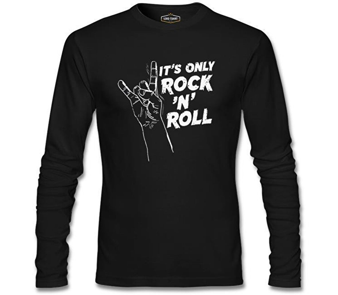 It's Rock N Roll Siyah Erkek Sweatshirt