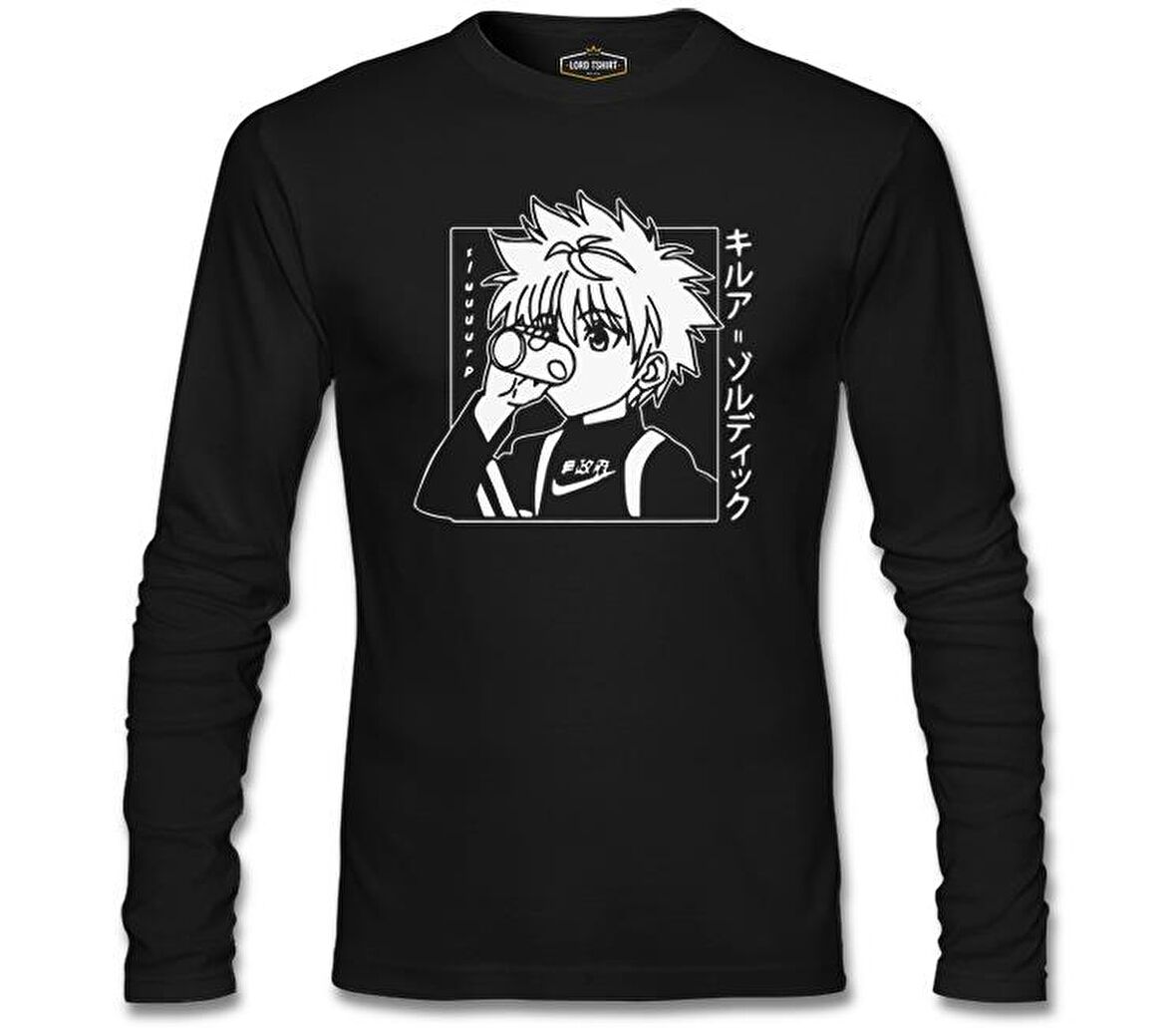 Hunter X Hunter - Killua Zoldyck Siyah Erkek Sweatshirt