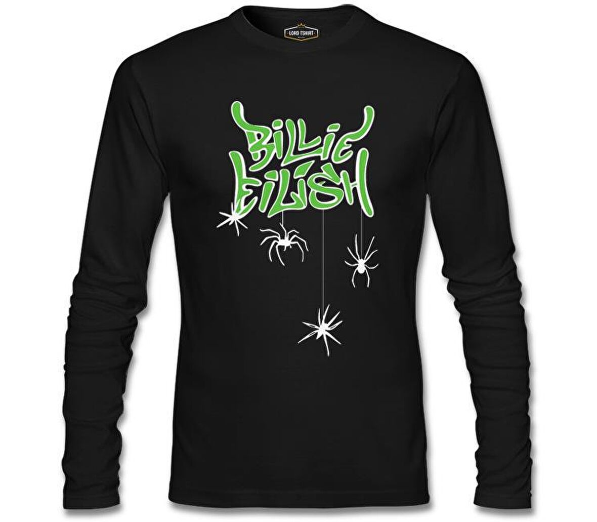 Billie Eilish - Spider Siyah Erkek Sweatshirt